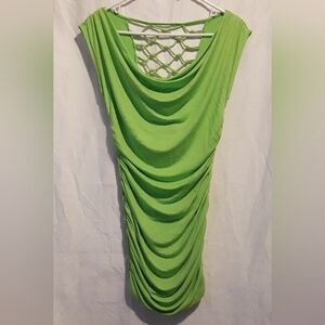 Marshmallow lime green dress size medium